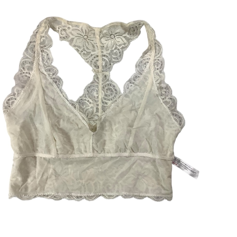 Kimchi Blue lace racerback bralette ivory size S - Picture 3 of 6